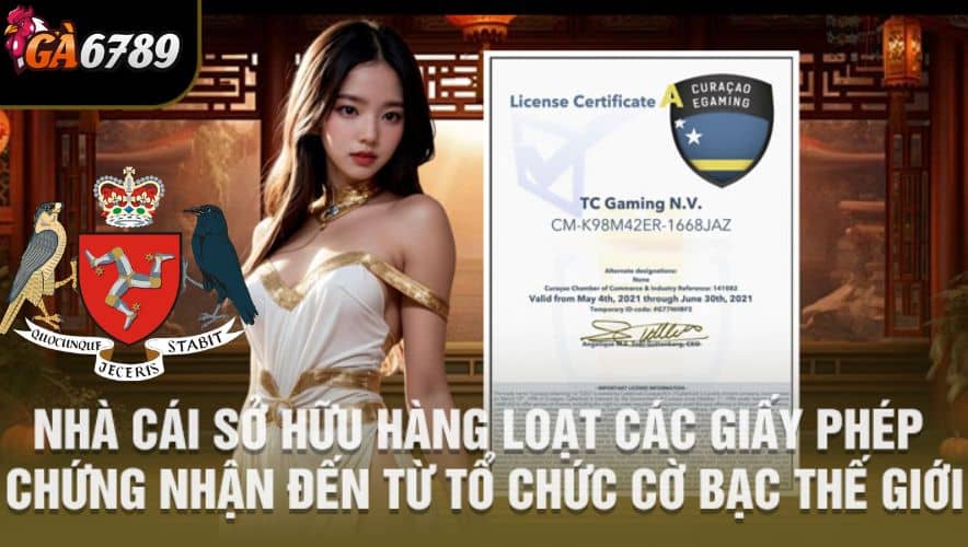 GA6789 nhận được giấy phép từ nhiều tổ chức lớn